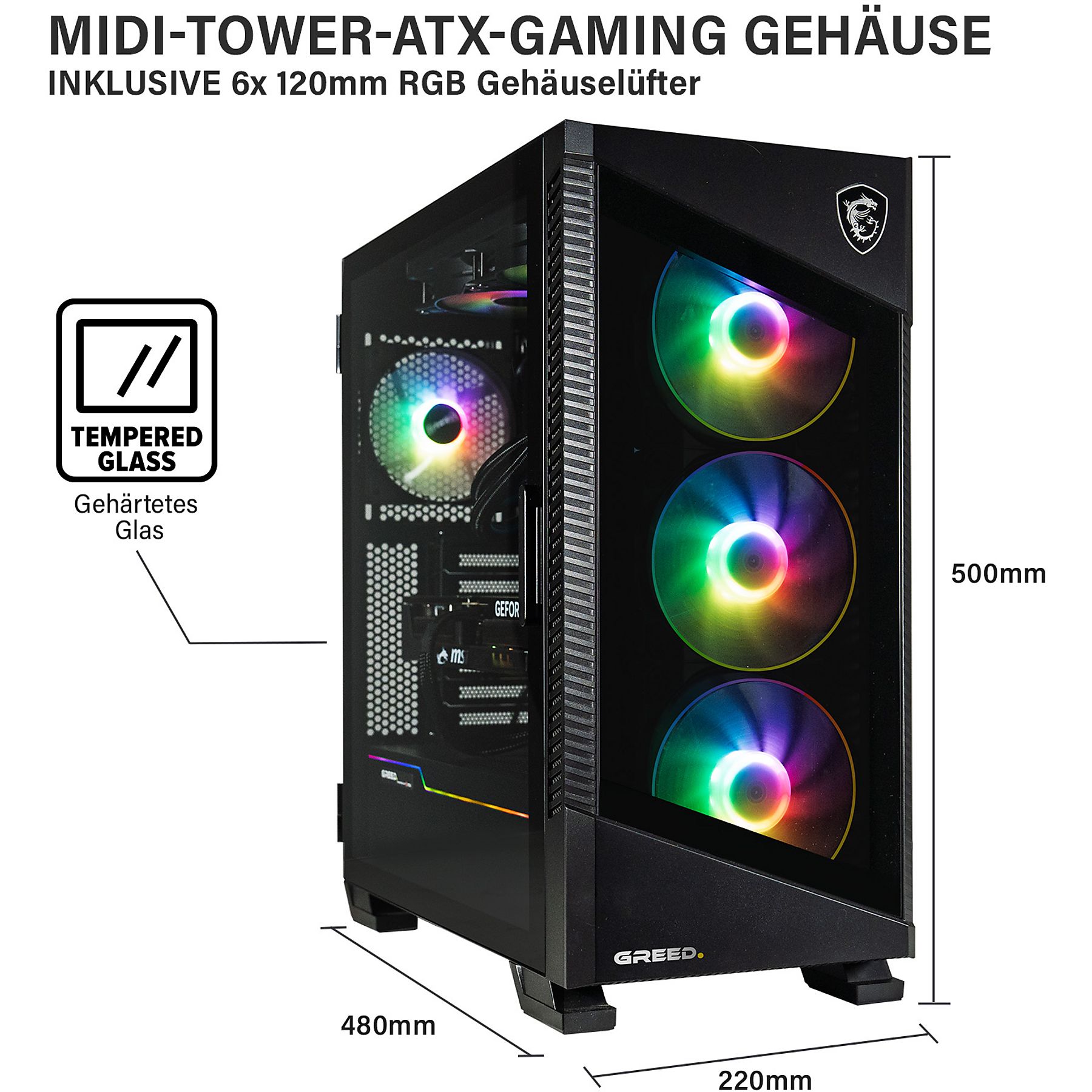 GREED MK5 POWER AMD Gaming PC – AMD Ryzen™ 5 9600X, 32 GB RAM, 1 TB SSD & NVIDIA MSI GeForce RTX™ 5070 Ti 16 GB GREED MK5 POWER AMD Gaming PC – AMD Ryzen™ 5 9600X, 32 GB RAM, 1 TB SSD & NVIDIA MSI GeForce RTX™ 5070 Ti 16 GB